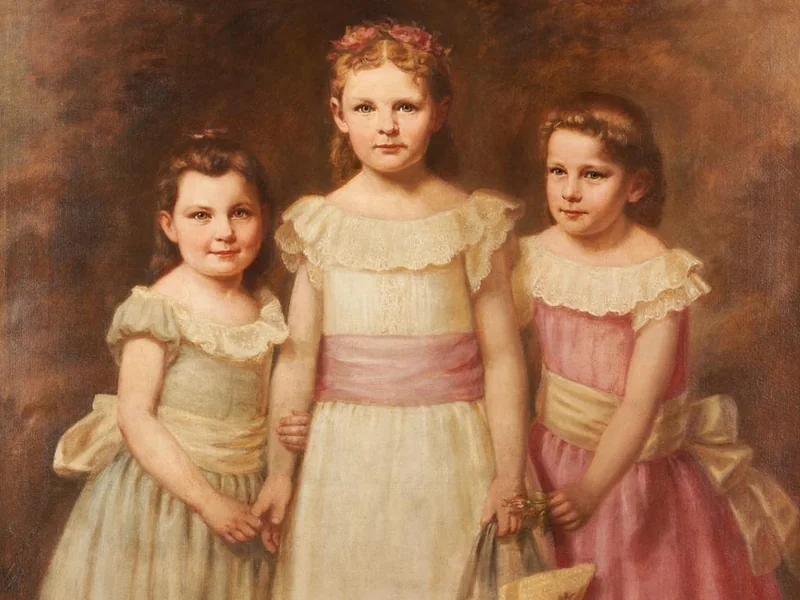 1817-Friedrich Julius Georg Dury - Ritratto delle sorelle Rhea, circa 1887